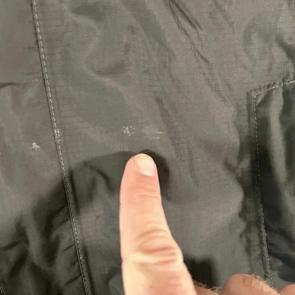North Face Jacket Boys Medium Grey Full Zip Hooded Zip Pockets Mesh Lining